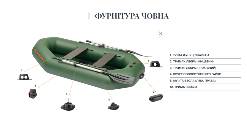 Човен Kolibri К-290Т + Слань-Килимок